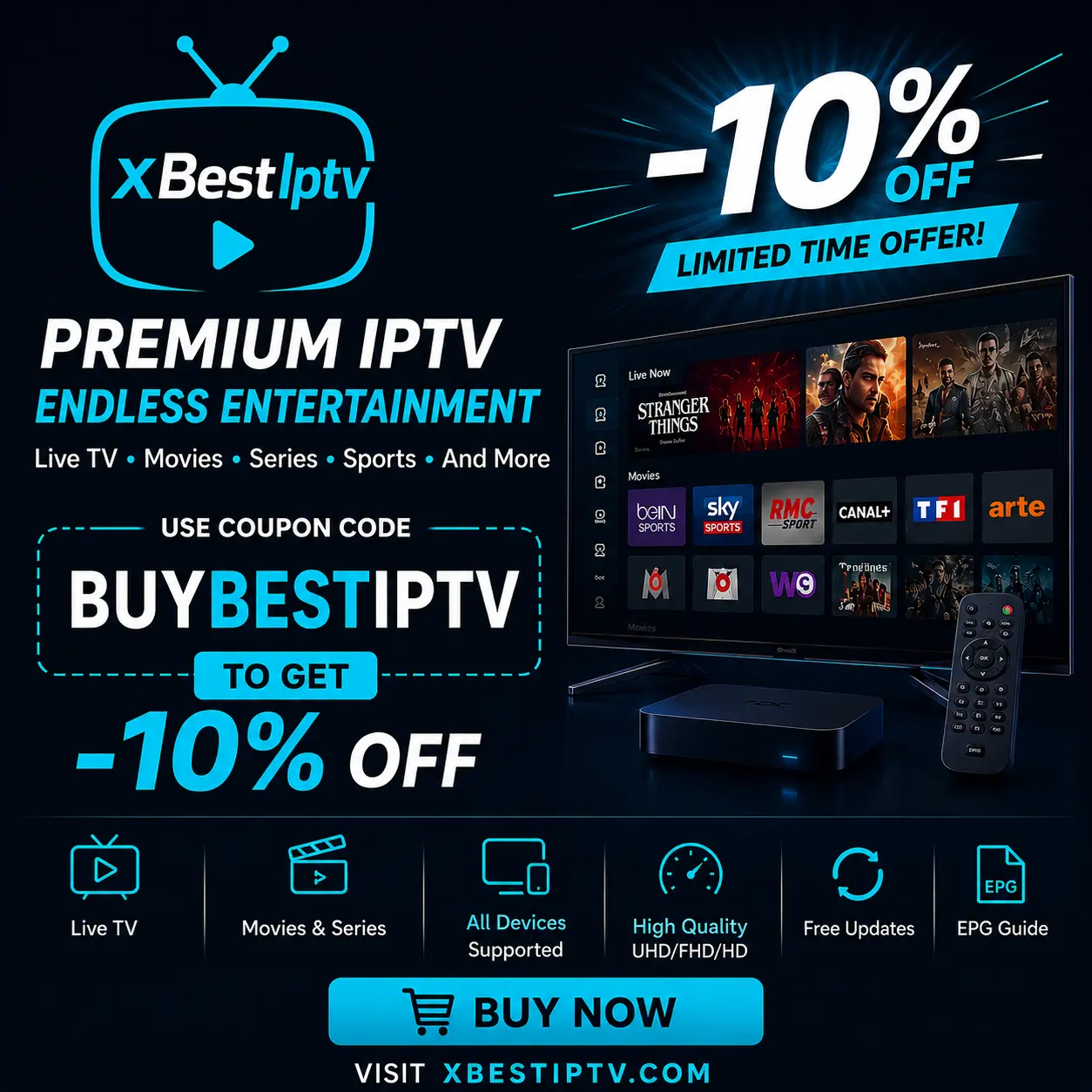 XBestIPTV Special Discount Pricing Offer - Save up to 50% on Premium IPTV Subscriptions